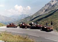 Pauza na chlazen brzd a protaen tl - Col du Galibier